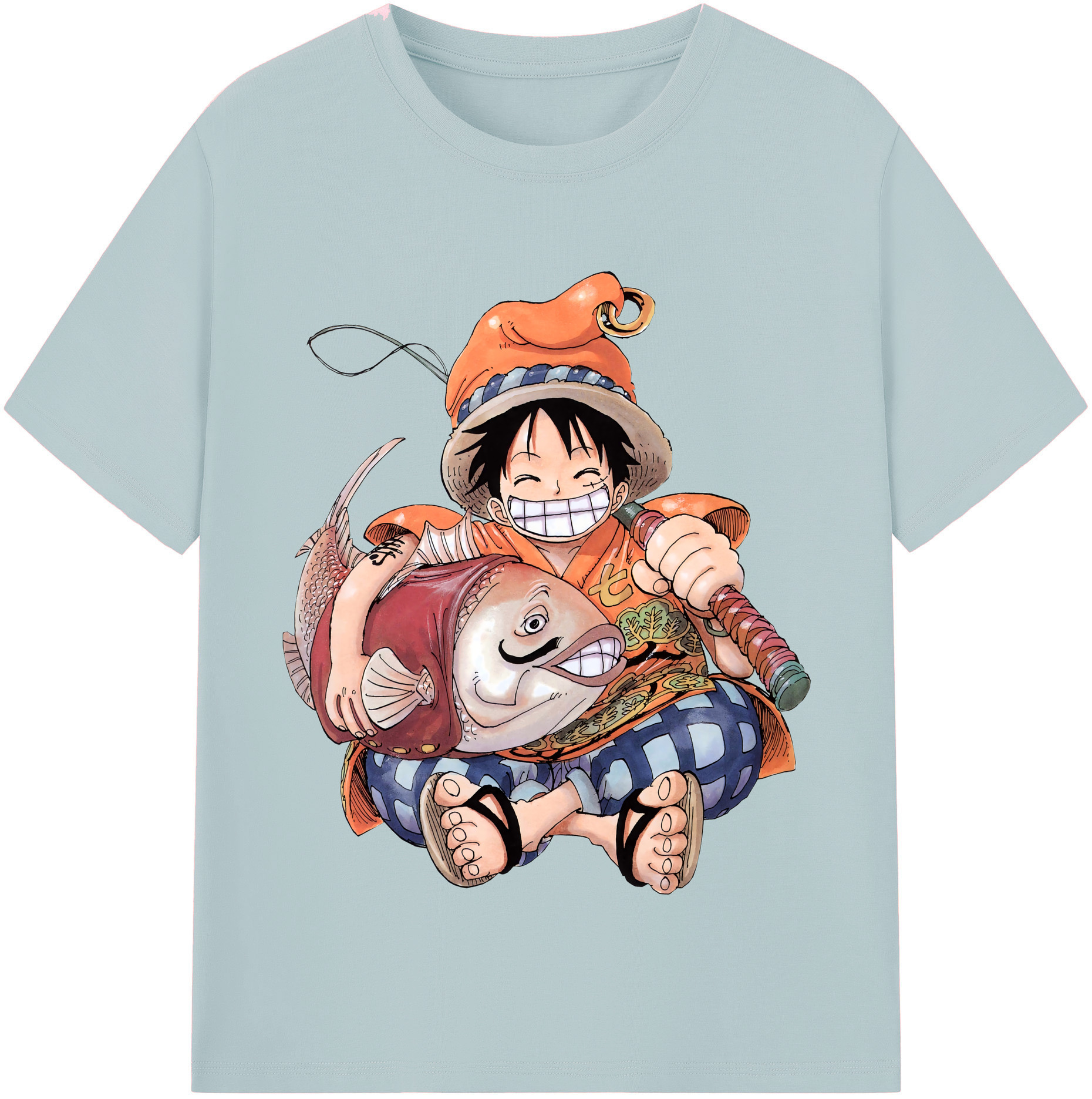ワンピース モンキー・D・ルフィ ONE PIECE Monkey D. Luffy 綿100％半袖Tシャツ（フロントプリント）